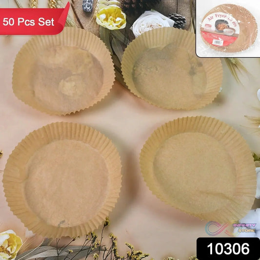 Round Air Fryer Disposable Paper Liner (50 Pcs Set / 160mmx45mm) - infinityexculsivestore.com