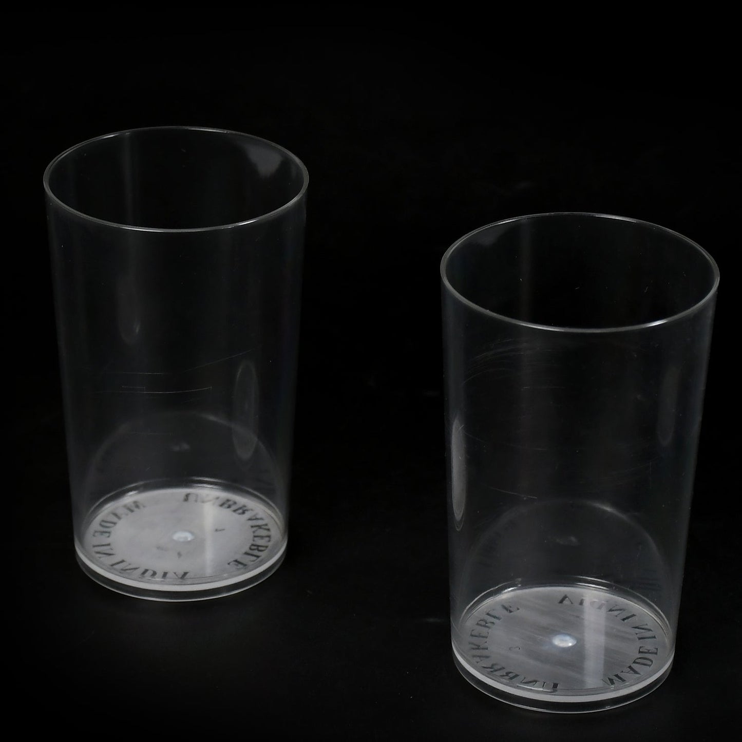 Round Clear Plastic Water Glass Juice Beer Wine Plastic Unbreakable Transparent Glass Set ( 300ml 6pc ) - infinityexculsivestore.com