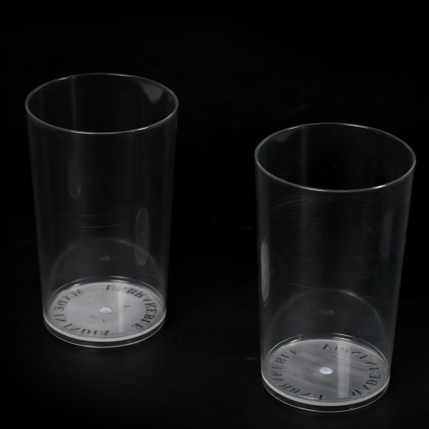 Round Clear Plastic Water Glass Juice Beer Wine Plastic Unbreakable Transparent Glass Set ( 300ml 6pc ) - infinityexculsivestore.com