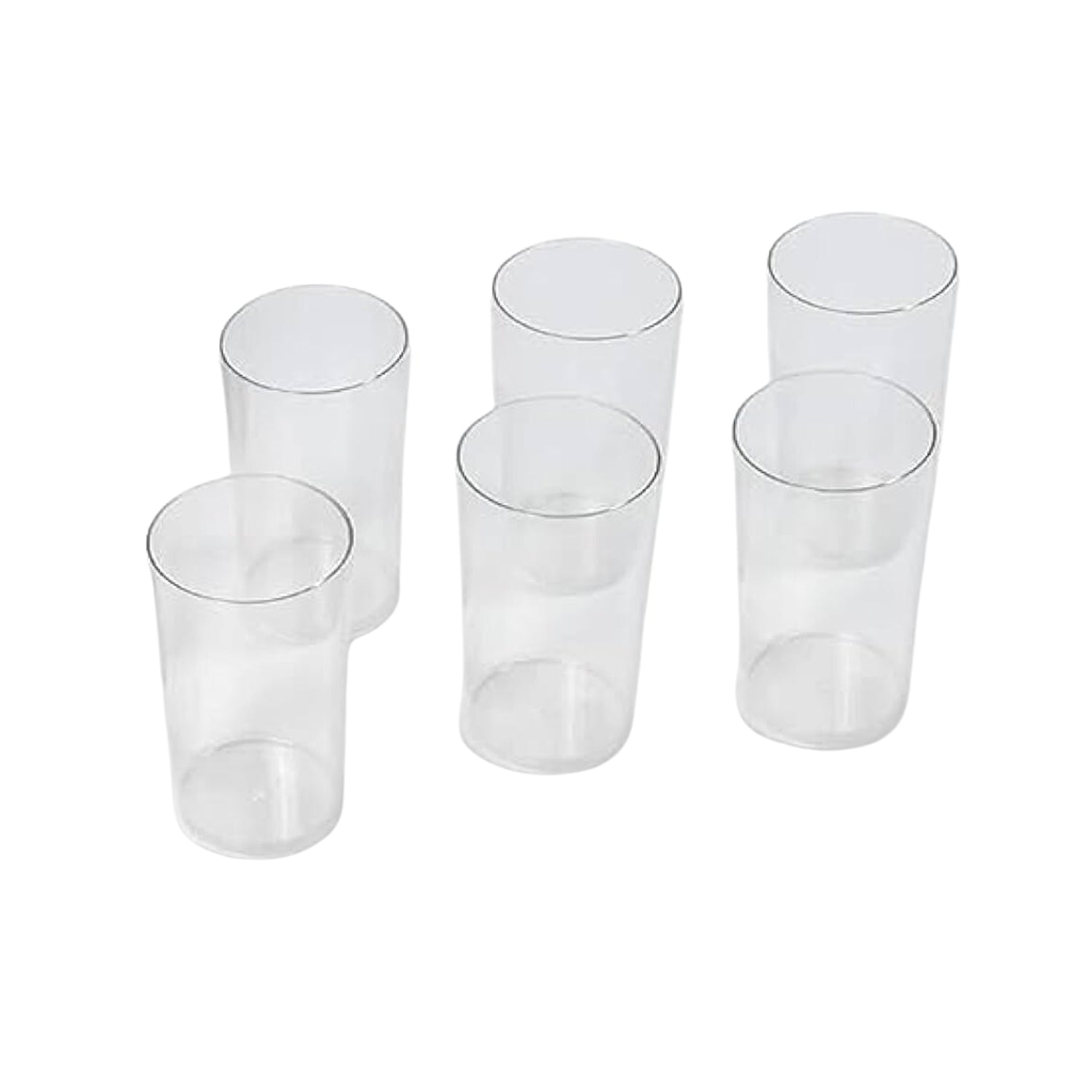 Round Clear Plastic Water Glass Juice Beer Wine Plastic Unbreakable Transparent Glass Set ( 300ml 6pc ) - infinityexculsivestore.com