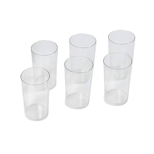 Round Clear Plastic Water Glass Juice Beer Wine Plastic Unbreakable Transparent Glass Set ( 300ml 6pc ) - infinityexculsivestore.com