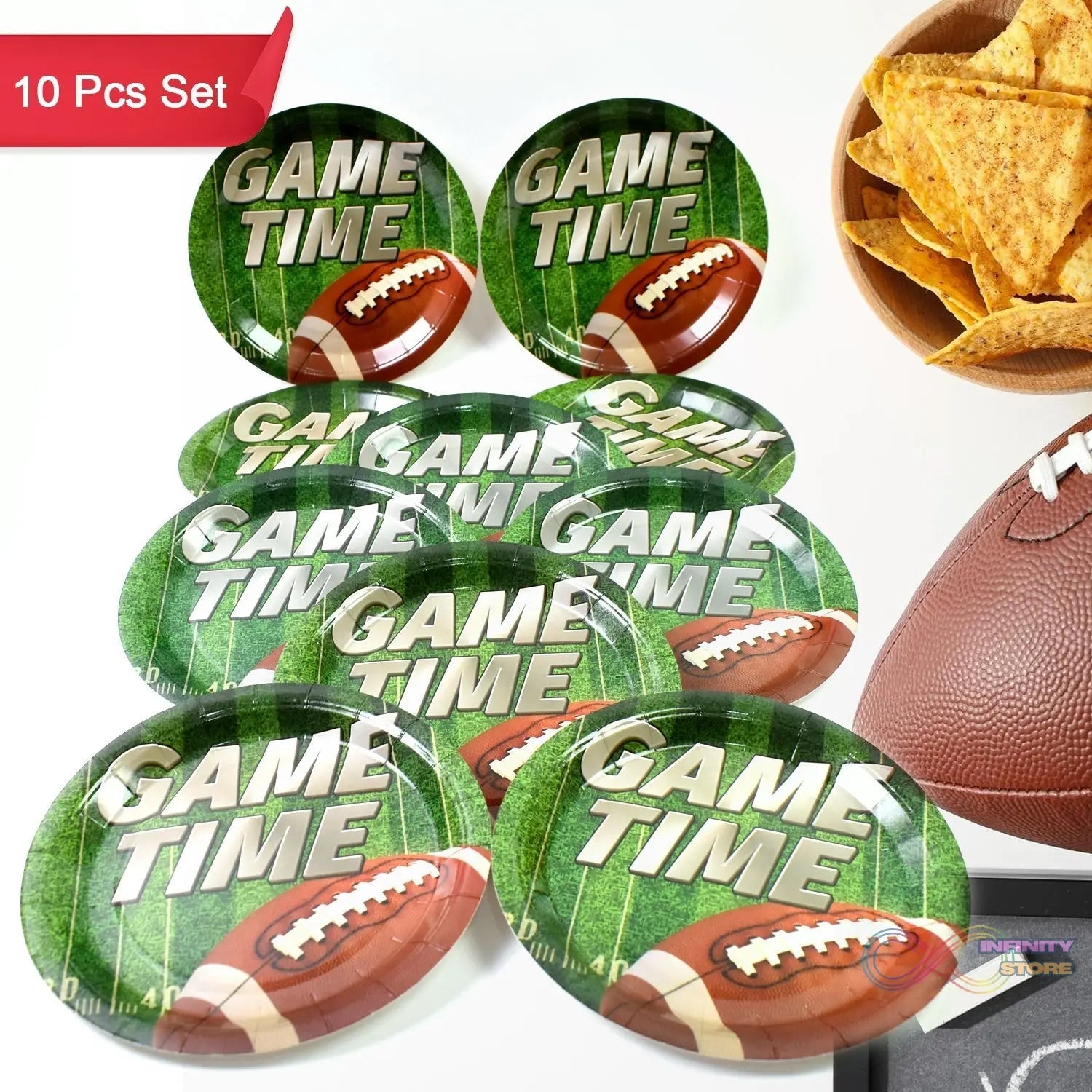 Round Plates Disposable Paper Plates Happy Birthday, Gift (10 Pcs Set / Mix Design) - infinityexculsivestore.com