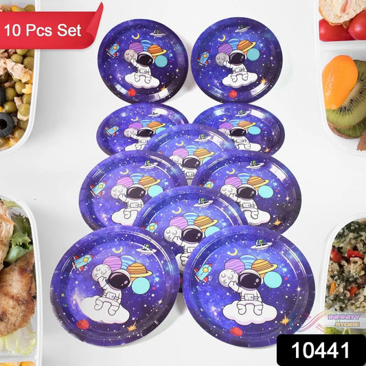 Round Plates Disposable Paper Plates Happy Birthday, Gift (10 Pcs Set / Mix Design) - infinityexculsivestore.com