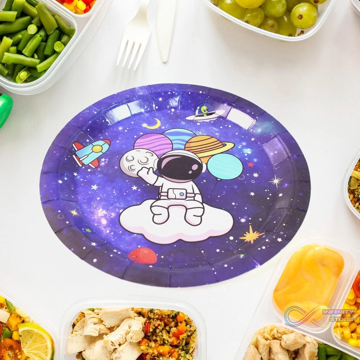 Round Plates Disposable Paper Plates Happy Birthday, Gift (10 Pcs Set / Mix Design) - infinityexculsivestore.com