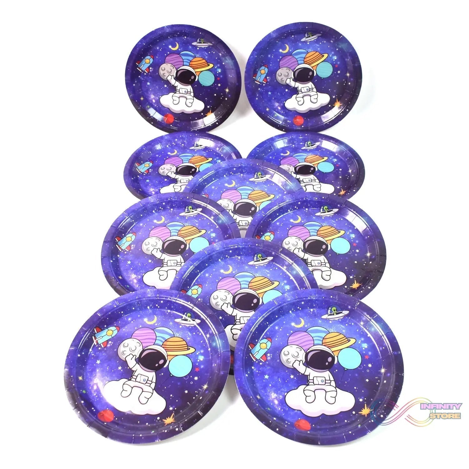 Round Plates Disposable Paper Plates Happy Birthday, Gift (10 Pcs Set / Mix Design) - infinityexculsivestore.com