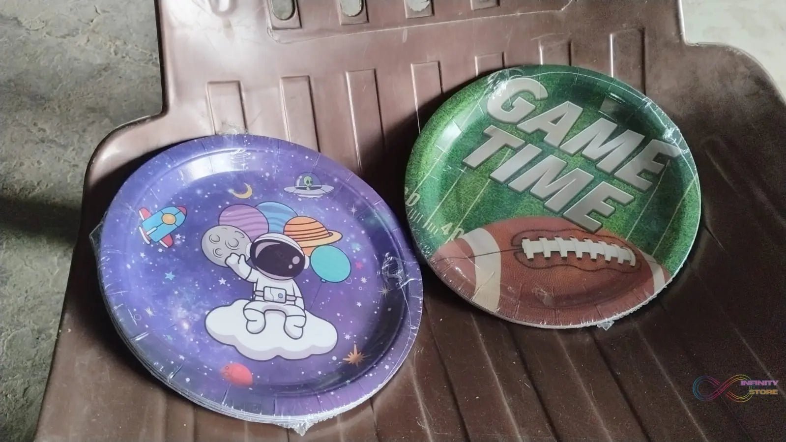 Round Plates Disposable Paper Plates Happy Birthday, Gift (10 Pcs Set / Mix Design) - infinityexculsivestore.com