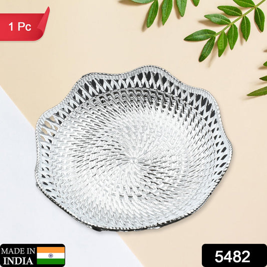 Round Serving Tray, Traditional Serving Tray, Multipurpose Serving Tray, Decorative Serving Platters, Mukhwas Serving Tray (1 Pc) - infinityexculsivestore.com