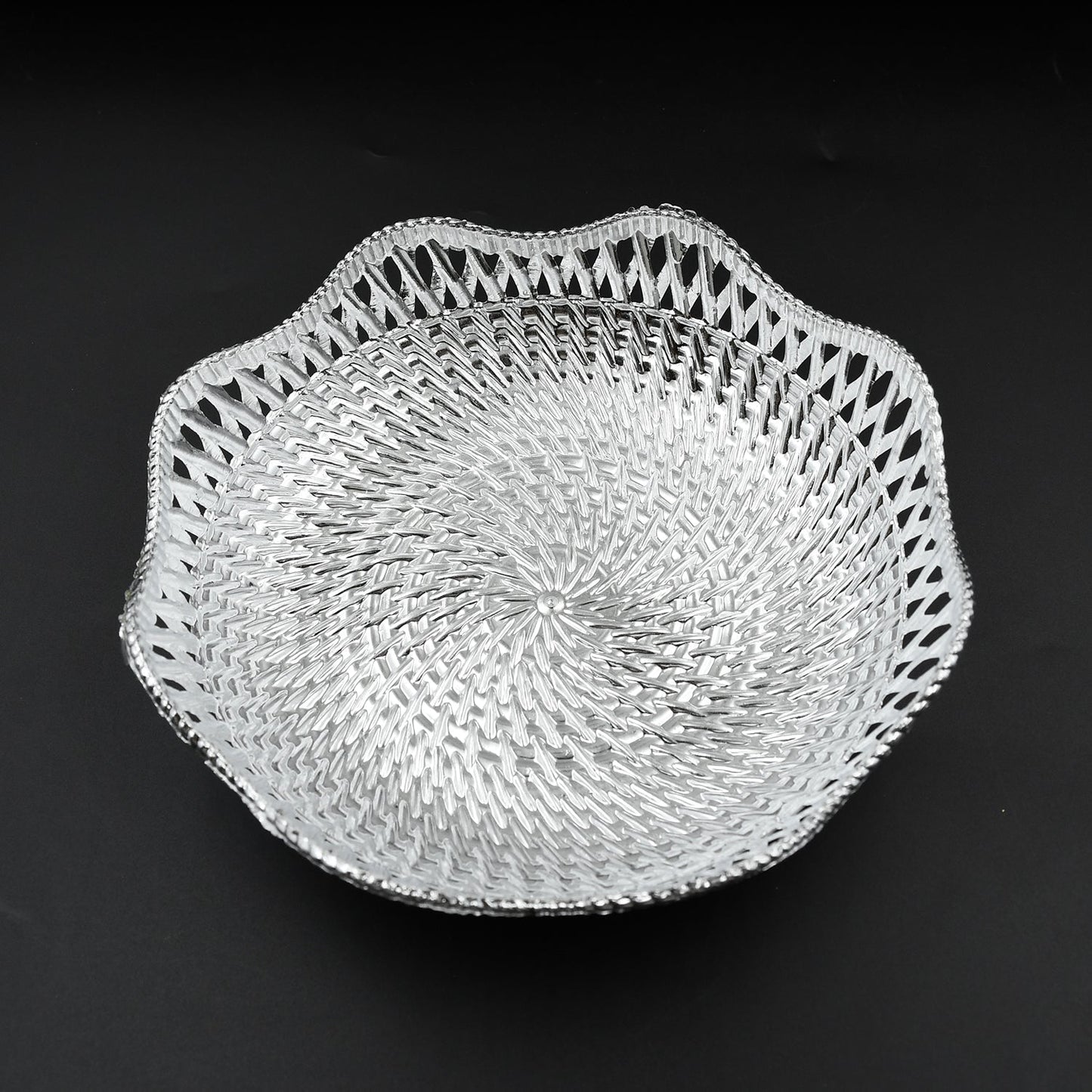 Round Serving Tray, Traditional Serving Tray, Multipurpose Serving Tray, Decorative Serving Platters, Mukhwas Serving Tray (1 Pc) - infinityexculsivestore.com