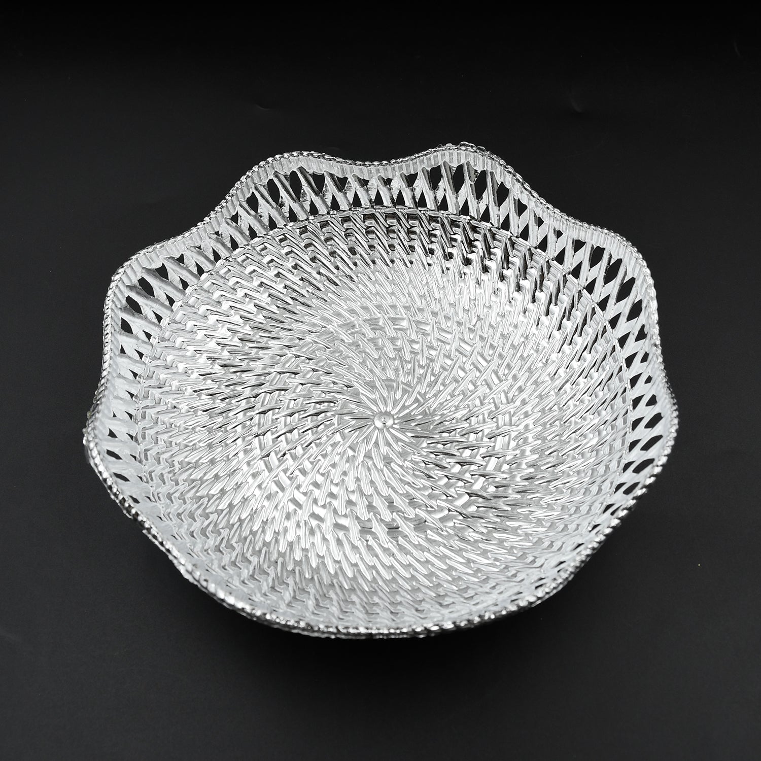 Round Serving Tray, Traditional Serving Tray, Multipurpose Serving Tray, Decorative Serving Platters, Mukhwas Serving Tray (1 Pc) - infinityexculsivestore.com
