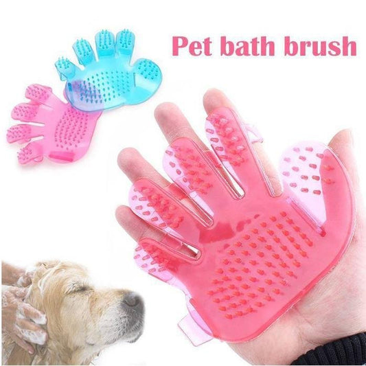 Rubber Pet Cleaning Massaging Grooming Glove Brush - infinityexculsivestore.com