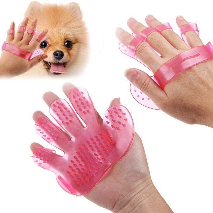 Rubber Pet Cleaning Massaging Grooming Glove Brush - infinityexculsivestore.com