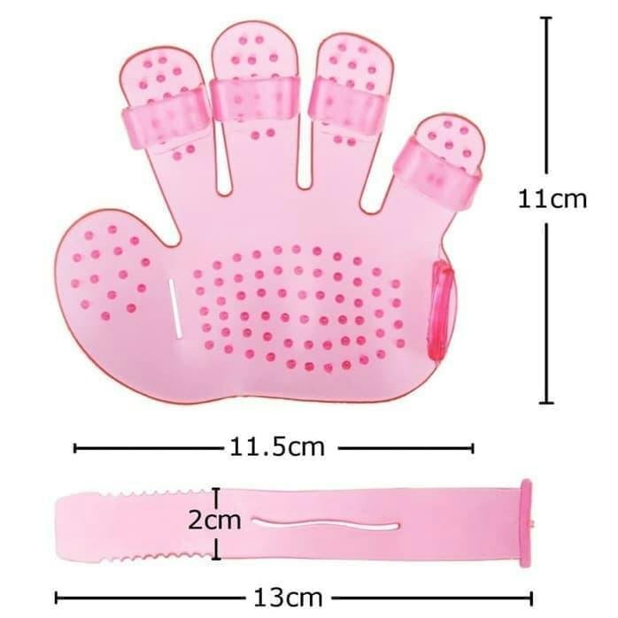 Rubber Pet Cleaning Massaging Grooming Glove Brush - infinityexculsivestore.com