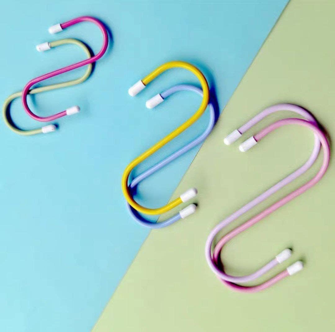 S Shape Metal Hooks for Hanging, Heavy Duty S Shaped Hooks for Hanging Clothes, Metal Hooks for Kitchen, Wardrobe, Work Shop, Bathroom, Garden, Office (6 Pcs Set) - infinityexculsivestore.com