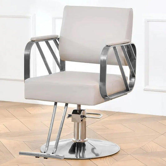 SALON CHAIR HYDRAULIC CHAIR FOR BUSINESS OR HOME, SIMPLICITY BARBER CHAIR SALON BEAUTY SPA SHAMPOO HAIR PROFESSIONAL HYDRAULIC STYLING CHAIR (SILVER 1 UNIT ) - infinityexculsivestore.com