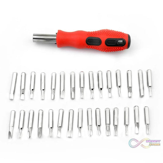 (SET OF 4PC) SCREWDRIVER SET, STEEL 31 IN 1 WITH 30 SCREWDRIVER BITS, PROFESSIONAL MAGNETIC DRIVER SET - infinityexculsivestore.com
