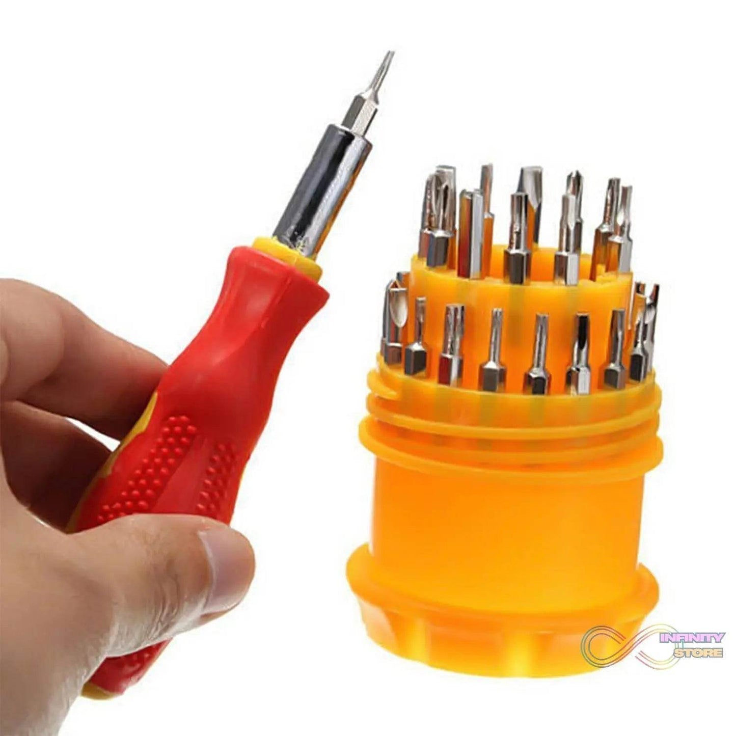 (SET OF 4PC) SCREWDRIVER SET, STEEL 31 IN 1 WITH 30 SCREWDRIVER BITS, PROFESSIONAL MAGNETIC DRIVER SET - infinityexculsivestore.com