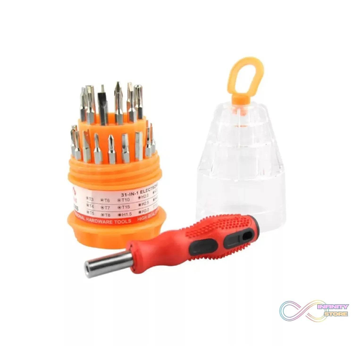 (SET OF 4PC) SCREWDRIVER SET, STEEL 31 IN 1 WITH 30 SCREWDRIVER BITS, PROFESSIONAL MAGNETIC DRIVER SET - infinityexculsivestore.com