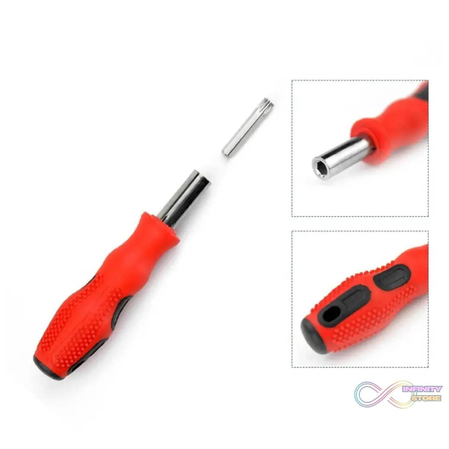 (SET OF 4PC) SCREWDRIVER SET, STEEL 31 IN 1 WITH 30 SCREWDRIVER BITS, PROFESSIONAL MAGNETIC DRIVER SET - infinityexculsivestore.com
