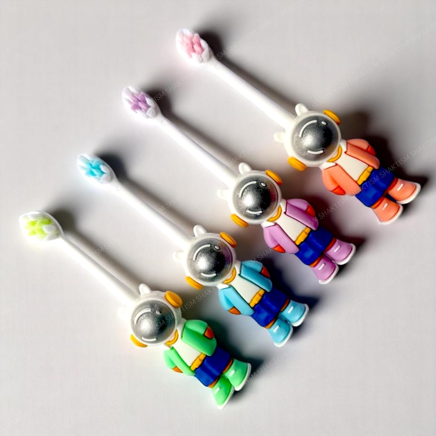 SHAKTISM Kids Toothbrush Space Astronaut Design Soft Tooth Brush, Extra Microfiber Soft Bristles for Children,Kids Oral Health Care 3 - 12 Years Random Colour 1Pcs - infinityexculsivestore.com