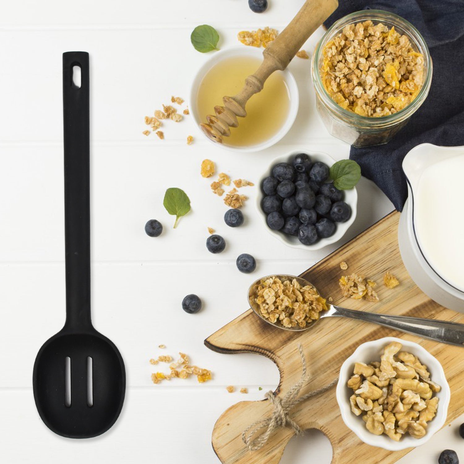 SILICON NON - STICK HEAT RESISTANT KITCHEN ITEM PREMIUM SPOON ( 1PC ) - infinityexculsivestore.com