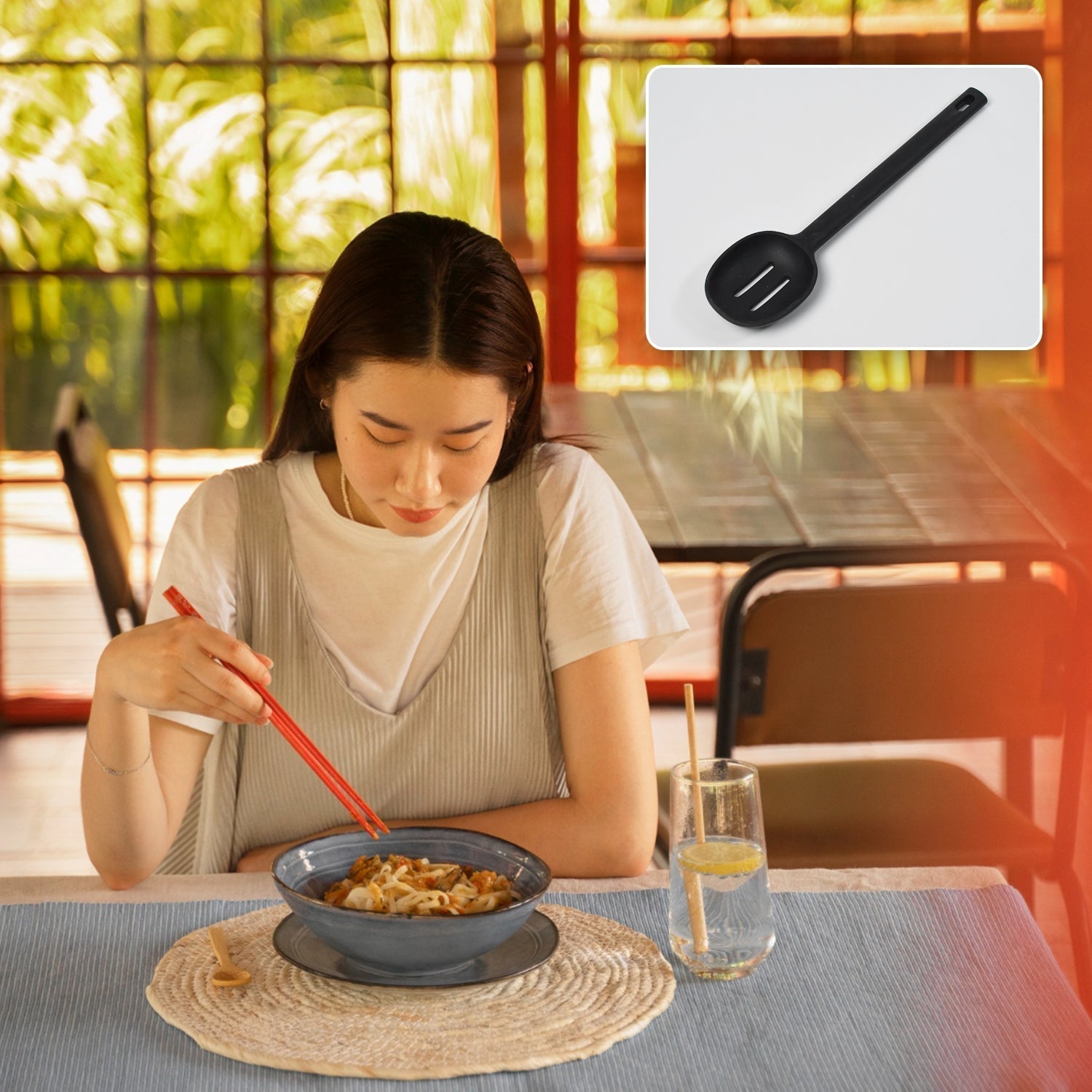 SILICON NON - STICK HEAT RESISTANT KITCHEN ITEM PREMIUM SPOON ( 1PC ) - infinityexculsivestore.com
