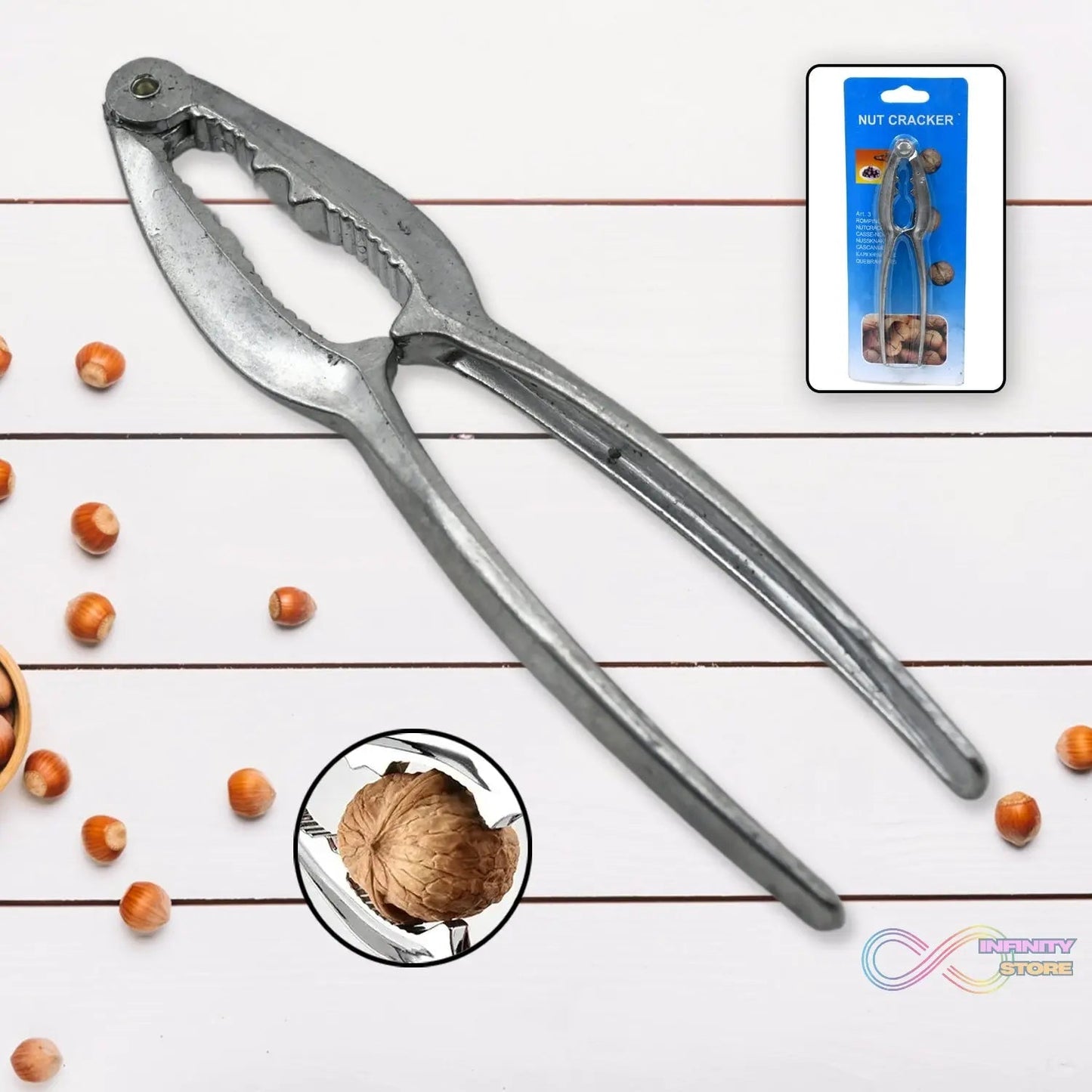 SMALL WALNUT CRACKER, LUXURY DIE CAST STAINLESS ALLOY NUT CUTTER WALNUT CLAMP PLIER PORTABLE SMART WALNUT AKHROT HOUSEHOLD OPEN CORE PLIERS FOR ALL NUTS - infinityexculsivestore.com
