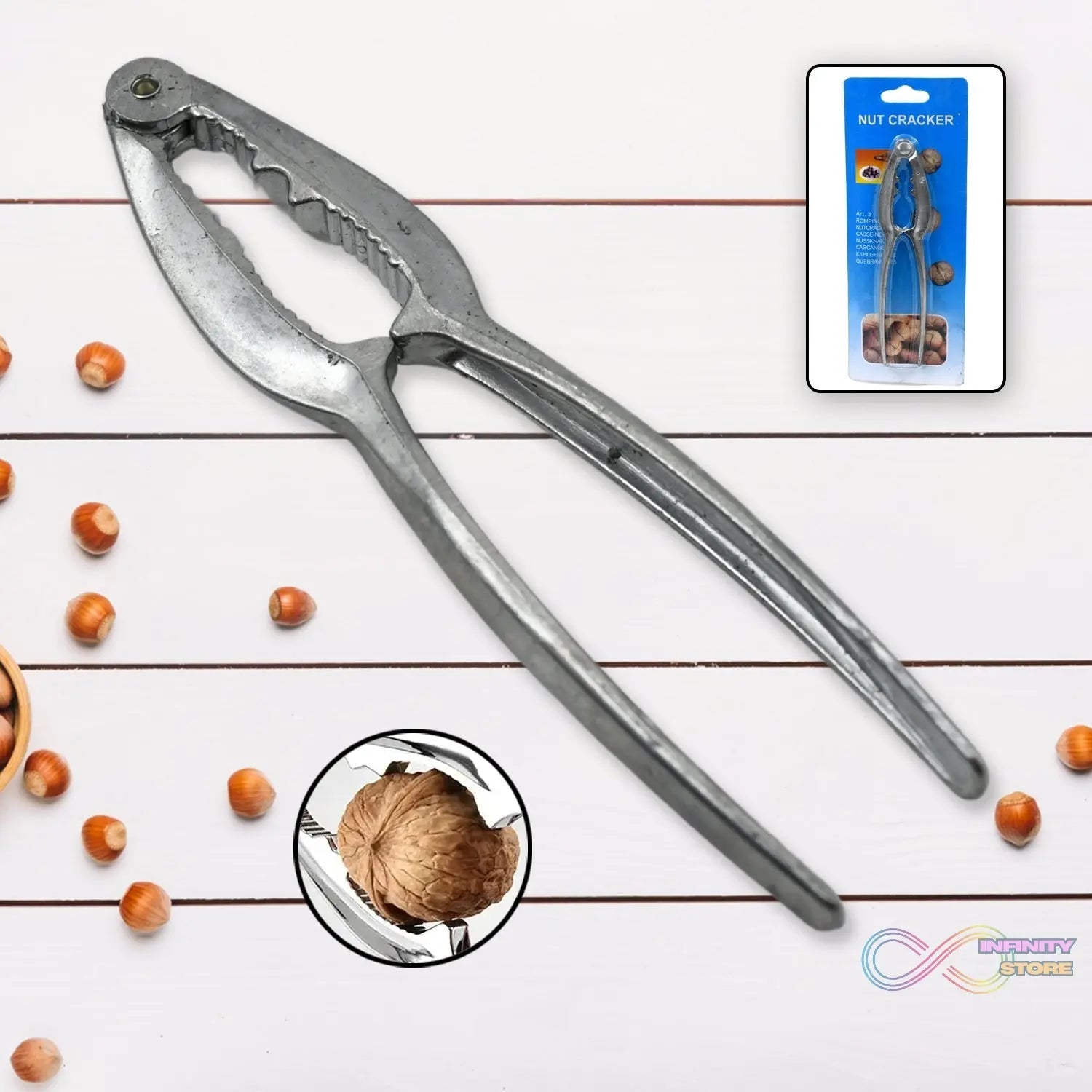 SMALL WALNUT CRACKER, LUXURY DIE CAST STAINLESS ALLOY NUT CUTTER WALNUT CLAMP PLIER PORTABLE SMART WALNUT AKHROT HOUSEHOLD OPEN CORE PLIERS FOR ALL NUTS - infinityexculsivestore.com