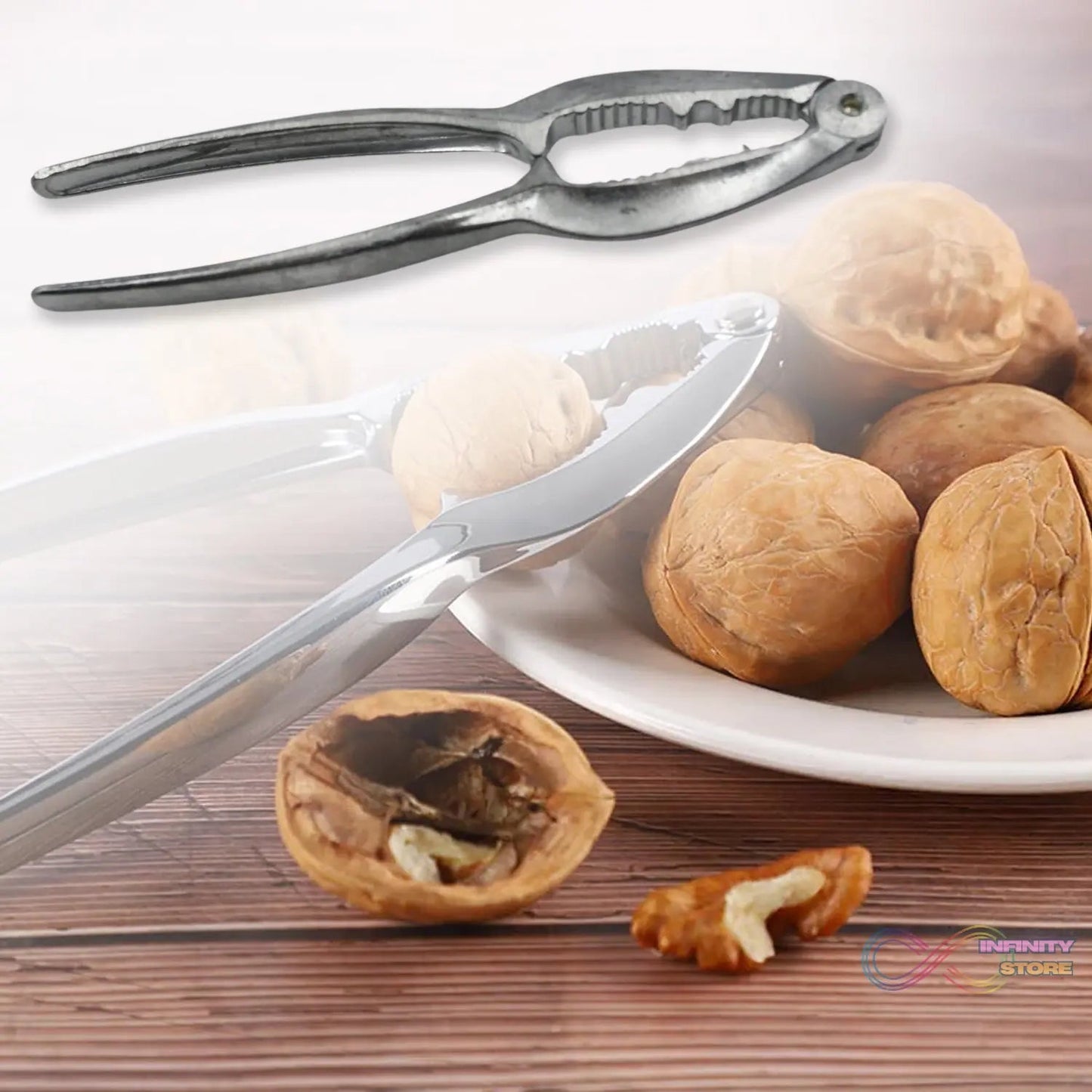 SMALL WALNUT CRACKER, LUXURY DIE CAST STAINLESS ALLOY NUT CUTTER WALNUT CLAMP PLIER PORTABLE SMART WALNUT AKHROT HOUSEHOLD OPEN CORE PLIERS FOR ALL NUTS - infinityexculsivestore.com