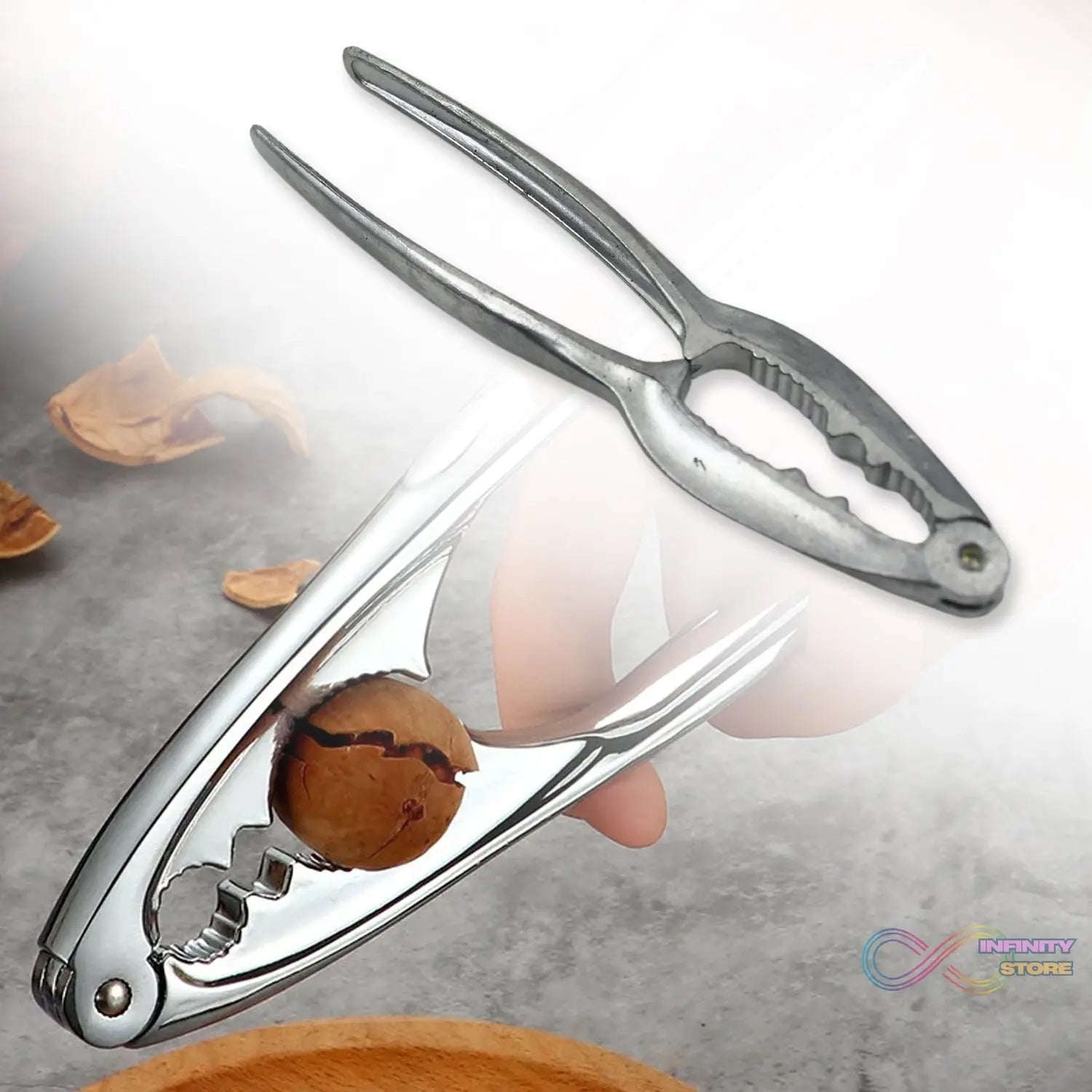 SMALL WALNUT CRACKER, LUXURY DIE CAST STAINLESS ALLOY NUT CUTTER WALNUT CLAMP PLIER PORTABLE SMART WALNUT AKHROT HOUSEHOLD OPEN CORE PLIERS FOR ALL NUTS - infinityexculsivestore.com