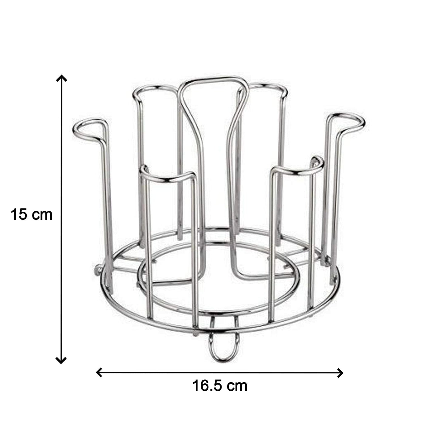 SS Round Glass Stand used for holding sensitive glasses and all present in all kinds of kitchens of official and household places etc. - infinityexculsivestore.com