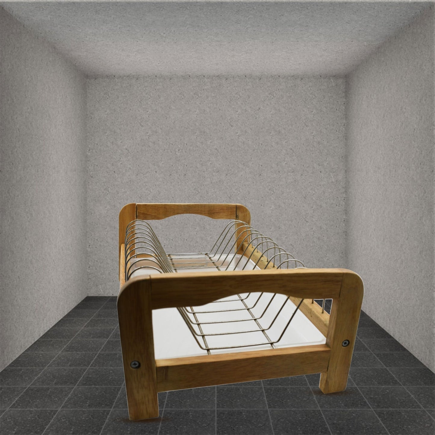 STAINLESS STEEL DRAIN BOWL STORAGE RACK HOLDER PLATE DISH CUTLERY CUP RACK WITH TRAY KITCHEN SHELF STAND - infinityexculsivestore.com