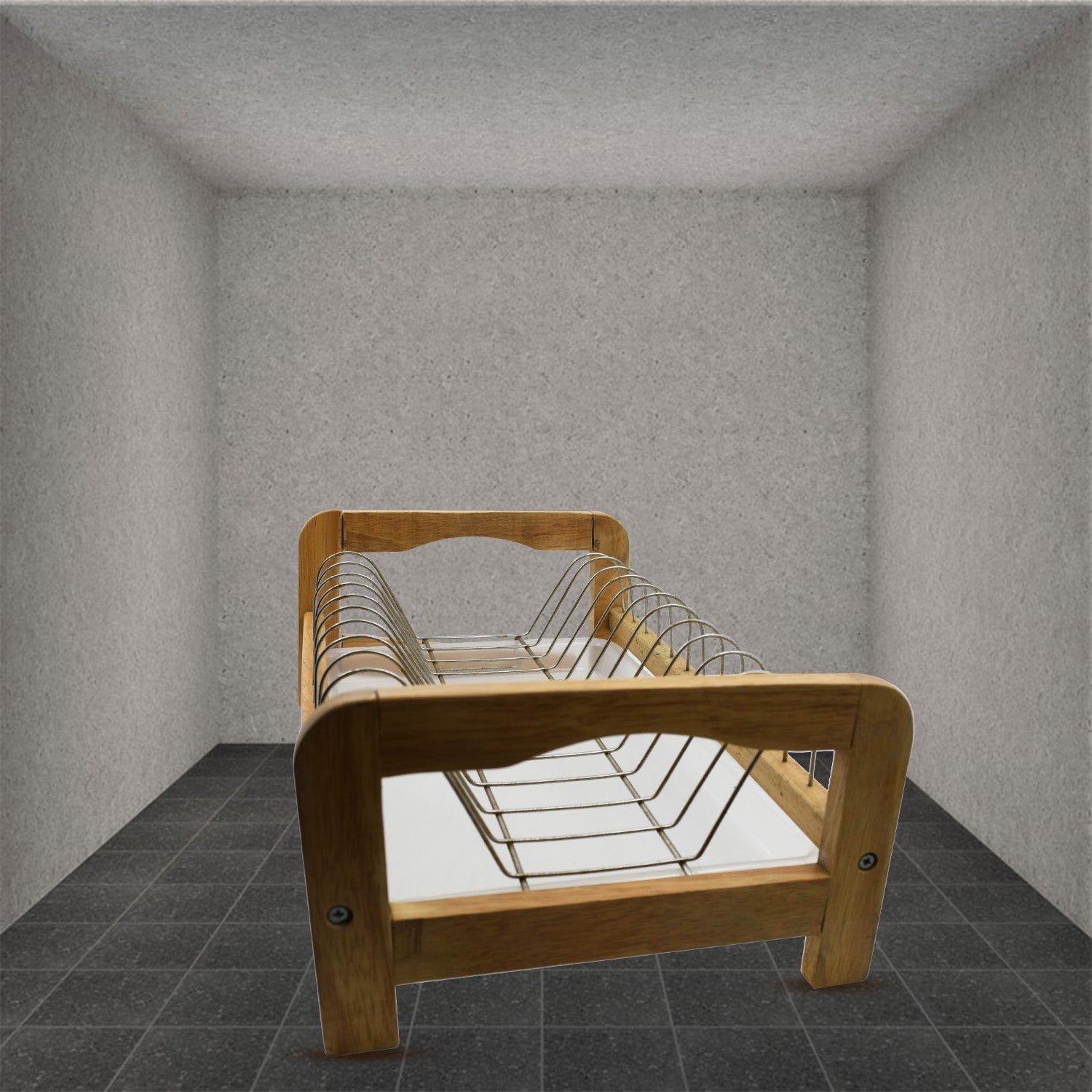 STAINLESS STEEL DRAIN BOWL STORAGE RACK HOLDER PLATE DISH CUTLERY CUP RACK WITH TRAY KITCHEN SHELF STAND - infinityexculsivestore.com