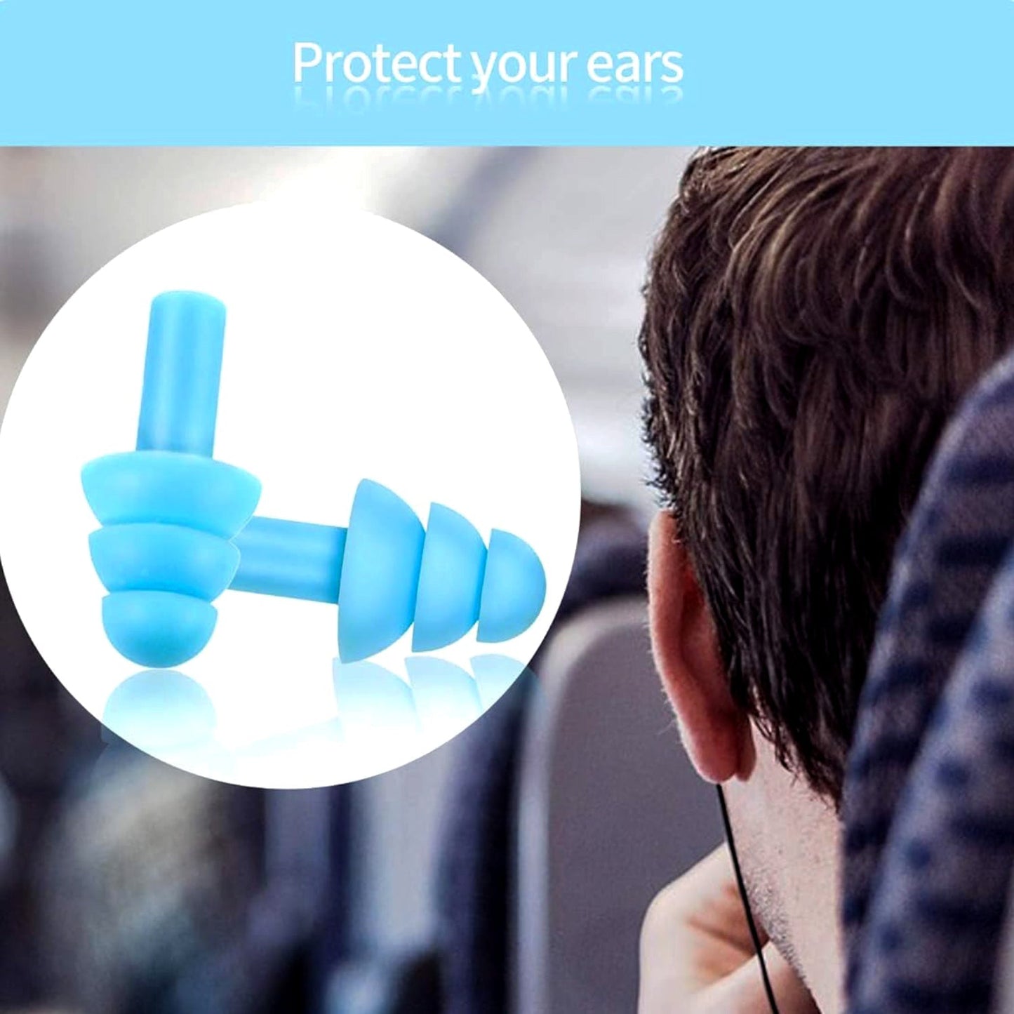 Safety Ultra Soft Foam Ear Plugs Reusable Ear Plugs for Sleeping, Travel, Loud Noises, Work, Learning, Snoring (2 Pc Set) - infinityexculsivestore.com