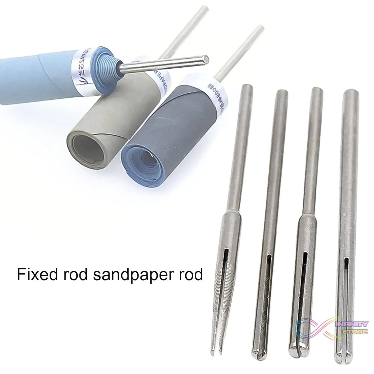 Sandpaper Clamp 3 mm Split Mandrels Long Abrasive Holder (4 Pcs Set) - infinityexculsivestore.com
