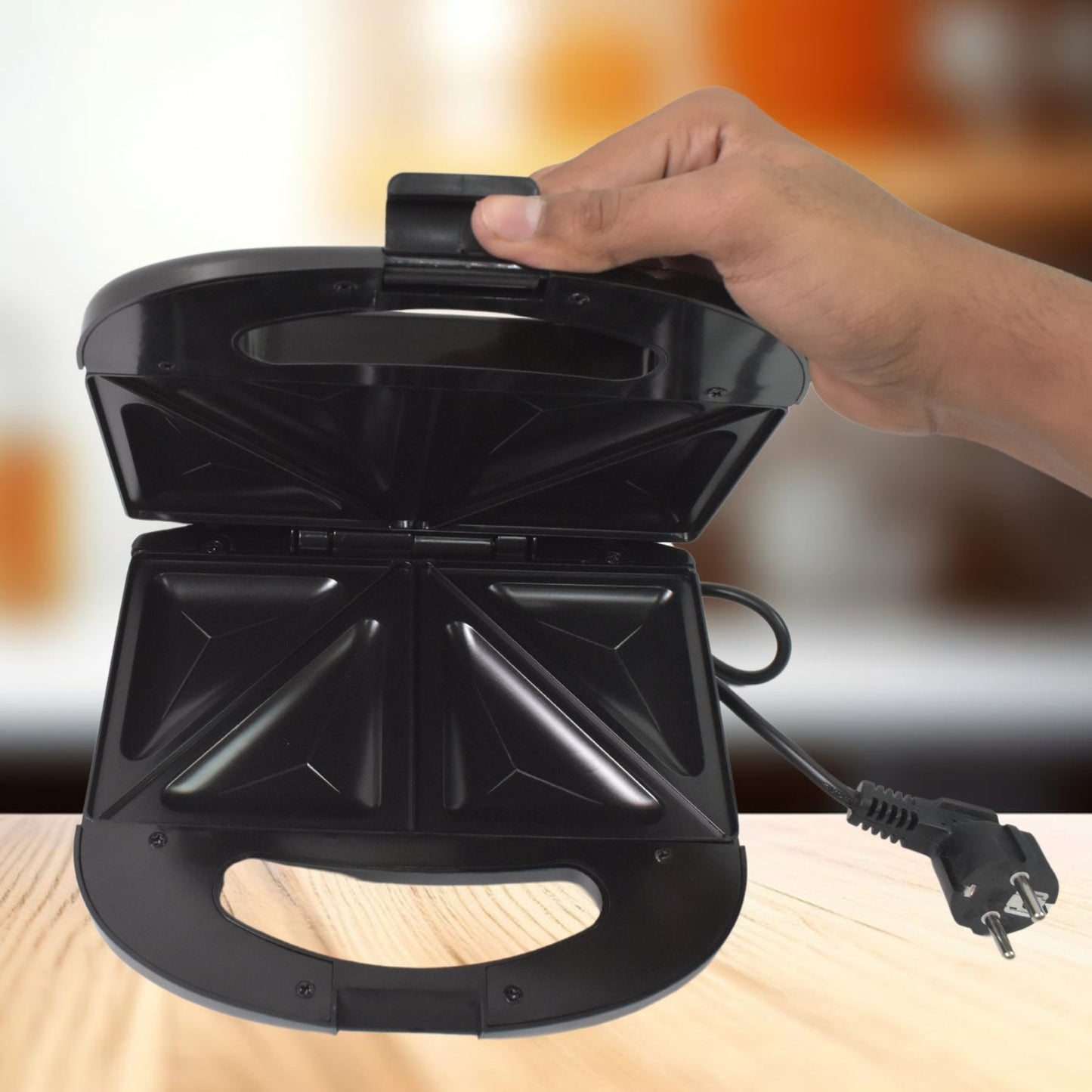 Sandwich Maker Makes Sandwich Non-Stick Plates| Easy to Use with Indicator Lights Sandwich toaster - infinityexculsivestore.com