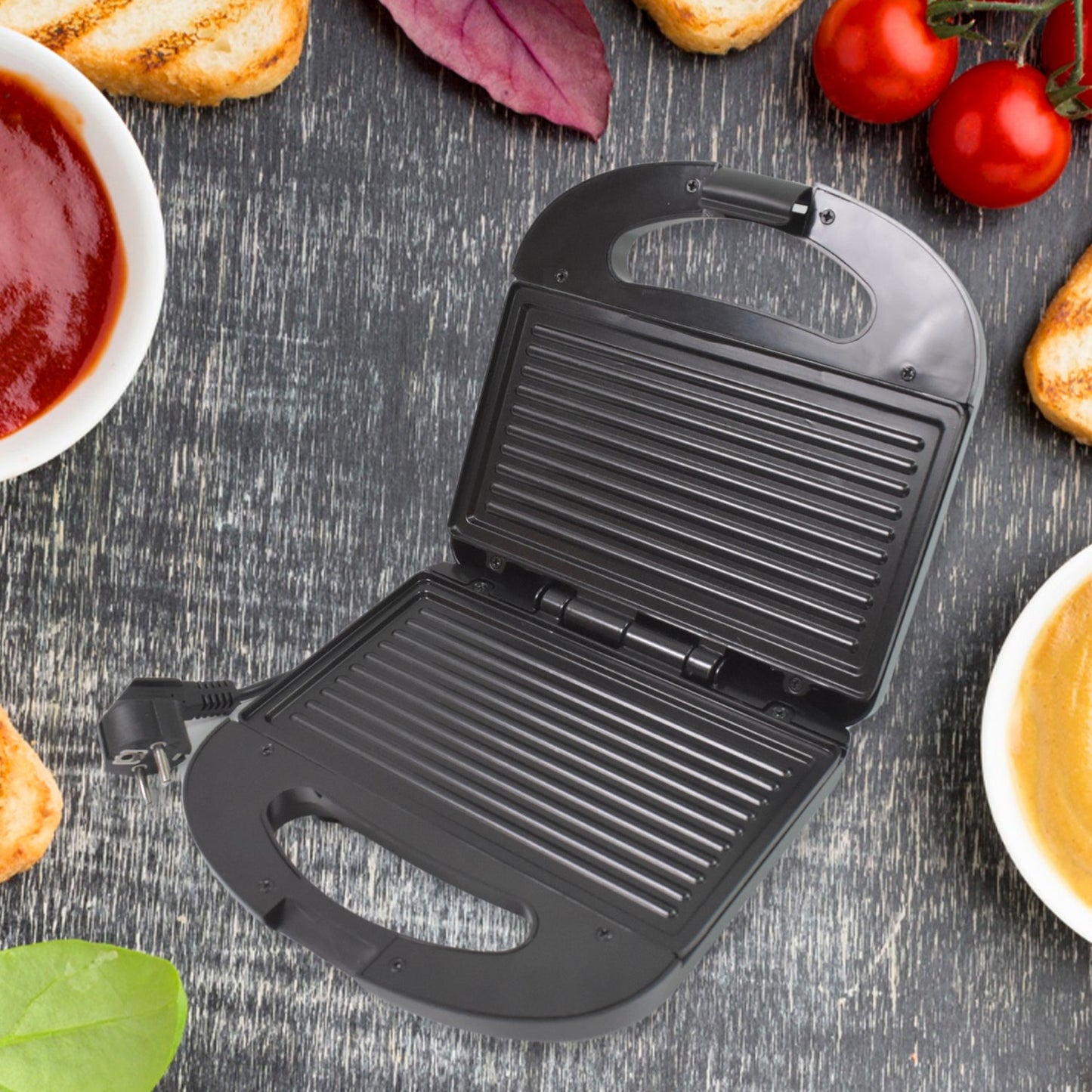 Sandwich Maker Makes Sandwich Non-Stick Plates| Easy to Use with Indicator Lights Sandwich toaster - infinityexculsivestore.com