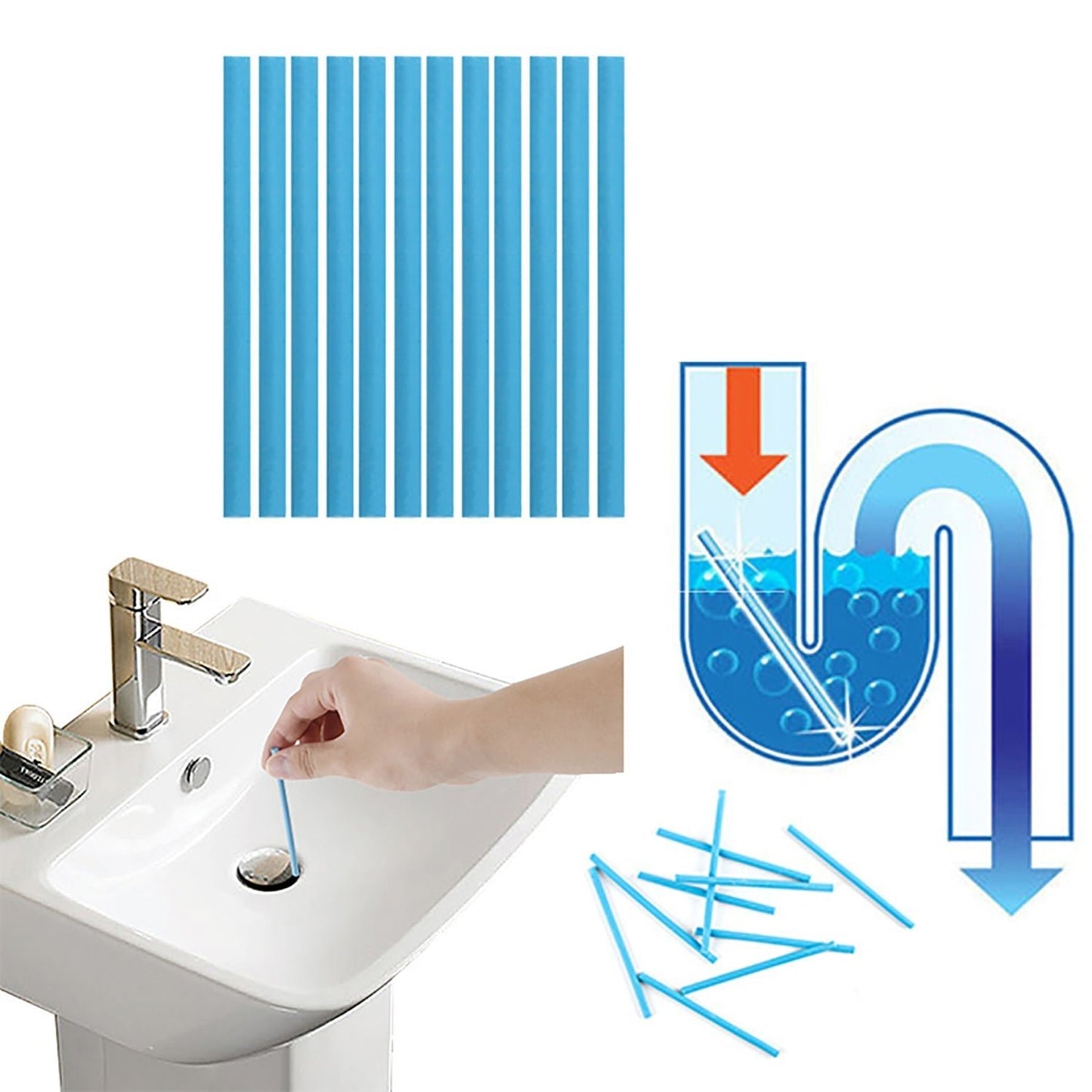 Sani Cleaning Sticks Keep Your Drains Pipes Clear Odor Home Cleaning - infinityexculsivestore.com