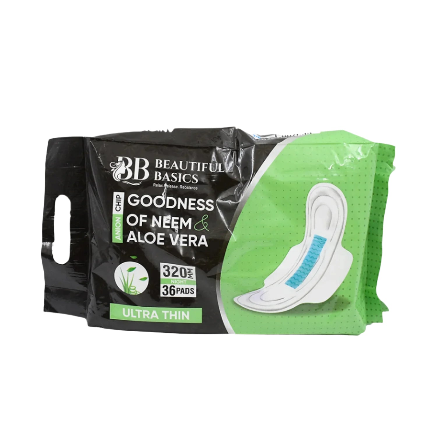 Sanitary Pads for Women With Goodness of Neem & Aloe Vera | Ultra Thin | Leakage Protection | PH Balance | With Antibacterial Anion Chip | 5X More Absorbance (320 mm / 36 Pads) - infinityexculsivestore.com