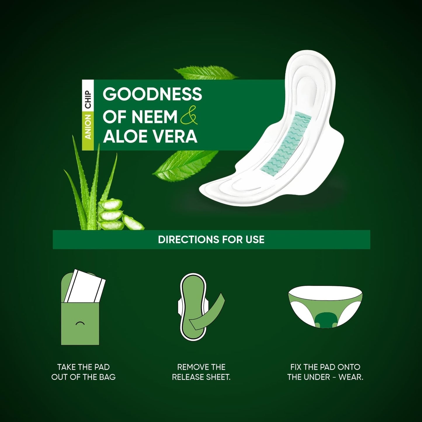 Sanitary Pads for Women With Goodness of Neem & Aloe Vera | Ultra Thin | Leakage Protection | PH Balance | With Antibacterial Anion Chip | 5X More Absorbance (320 mm / 36 Pads) - infinityexculsivestore.com