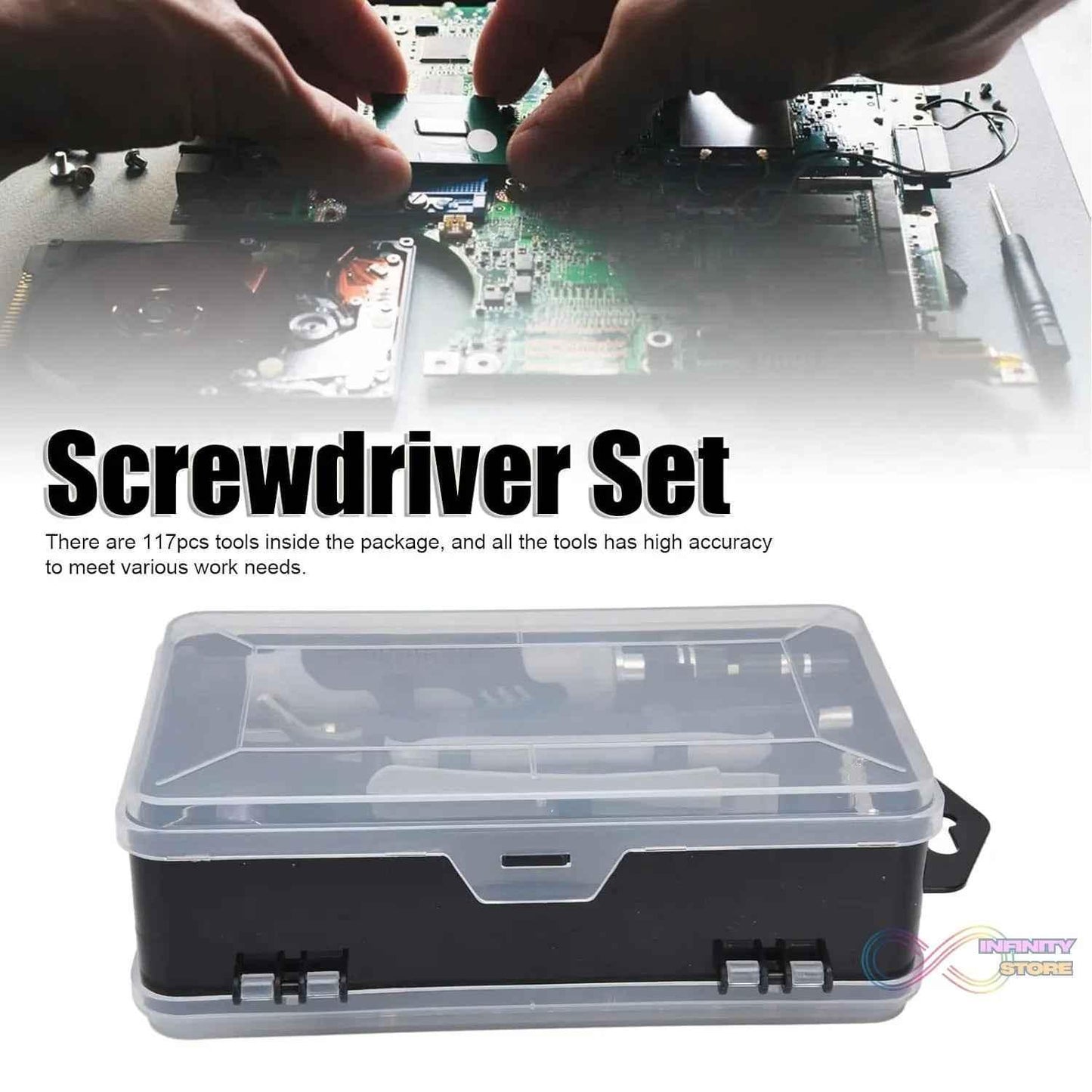 Screwdriver Electronic Laptop, Mobile Repair Tool Kit (117 Pcs Set) - infinityexculsivestore.com