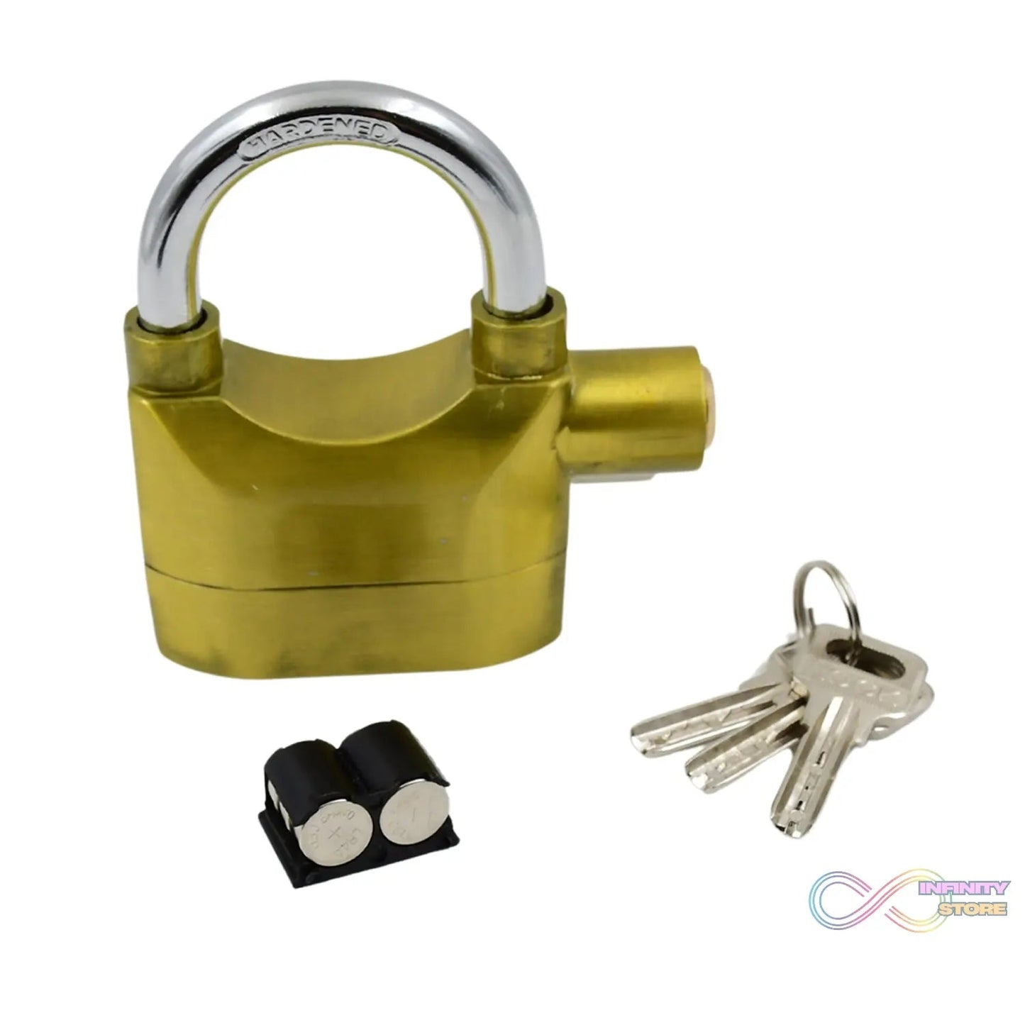Security Alarm Metallic Lock System with 3 Keys (1 Set / Mix Color) - infinityexculsivestore.com