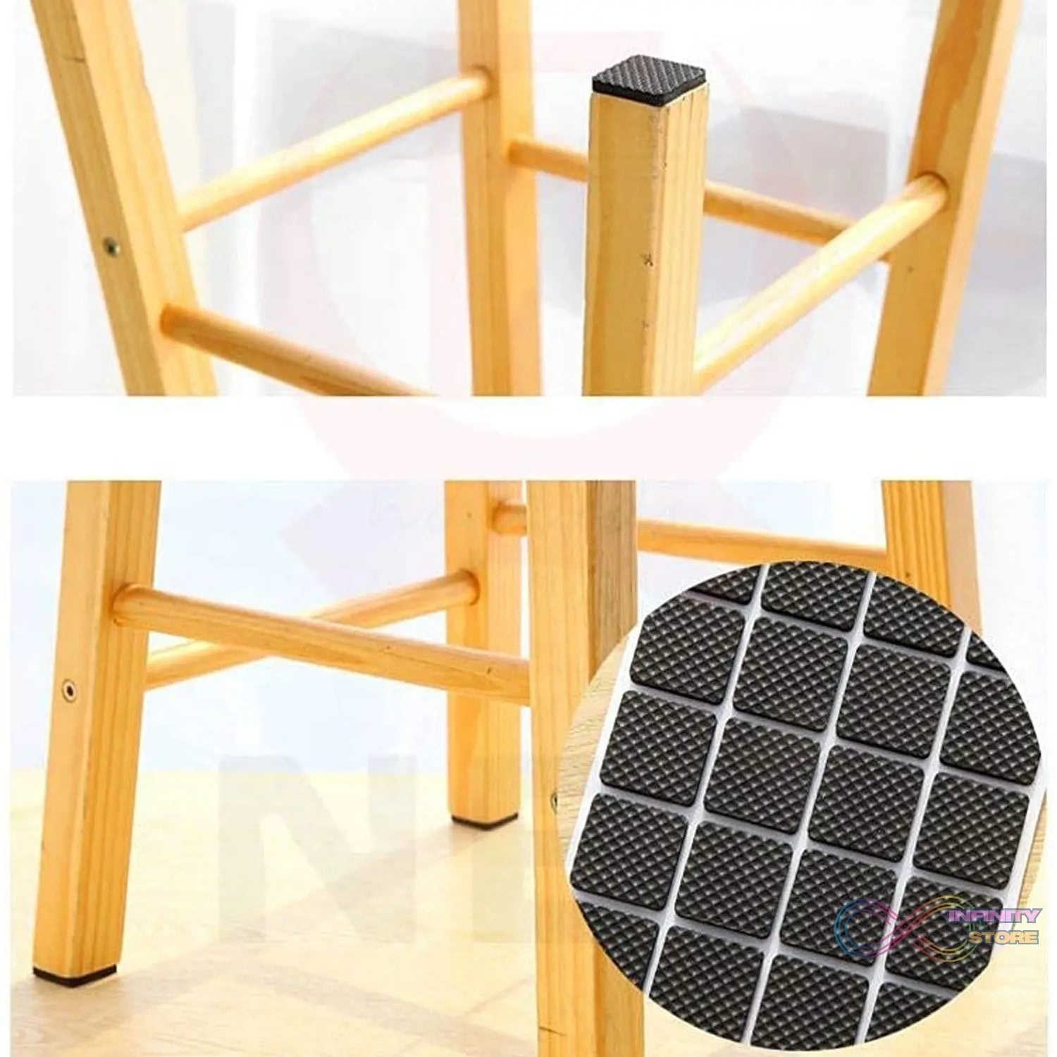 Self Adhesive Furniture Pads - Square (18 Pcs Set) - infinityexculsivestore.com