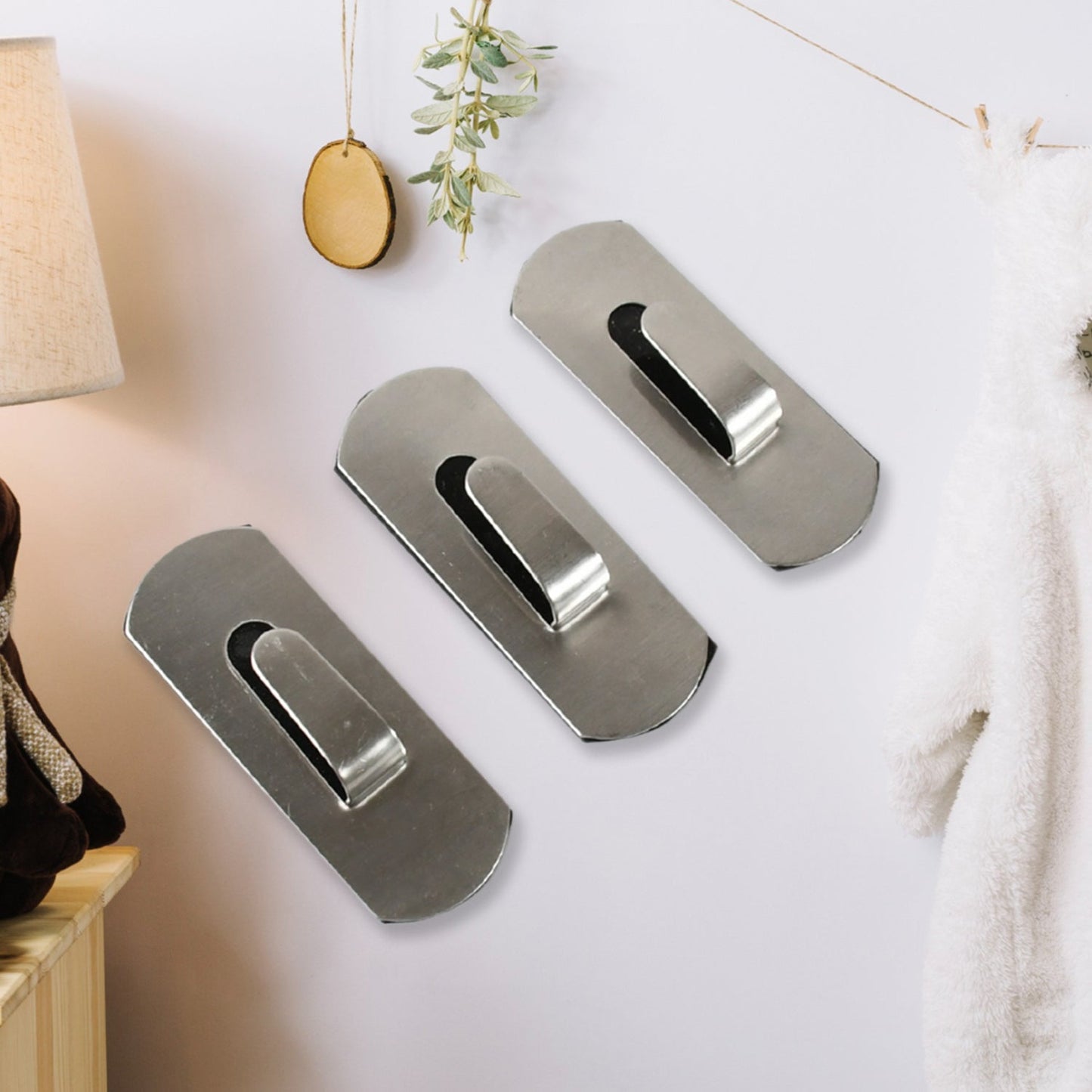 Self - Adhesive Hooks, Heavy Duty Wall Hooks Hangers Stainless Steel Waterproof Sticky Hooks for Hanging Robe Coat Towel Kitchen Bathroom and. - infinityexculsivestore.com