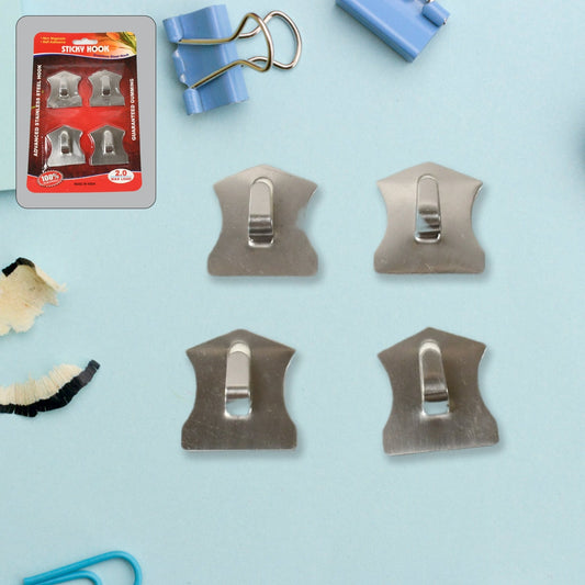 Self - Adhesive Hooks, Heavy Duty Wall Hooks Hangers Stainless Steel Waterproof Sticky Hooks for Hanging Robe Coat Towel Kitchen Bathroom and. - infinityexculsivestore.com