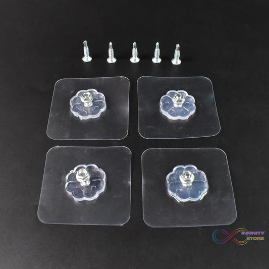 Self Adhesive Hooks Sticker | Screw Nut and Bolt Type (4 Pcs Set) - infinityexculsivestore.com