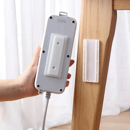 Self Adhesive No Hole Wall Mount, Reusable, Non Residue Plug Organizer For Home Office & Multiuse Device - infinityexculsivestore.com