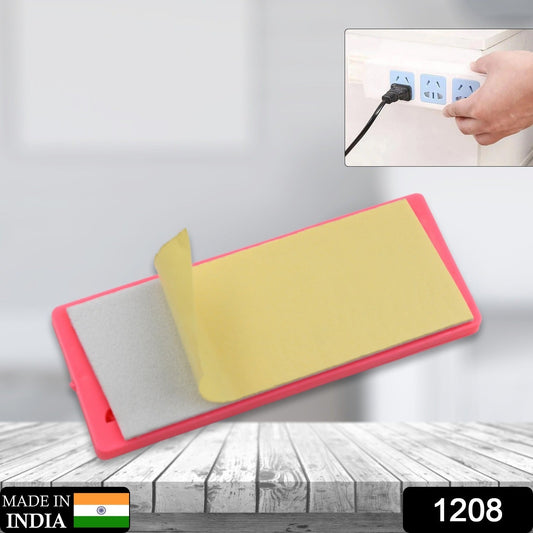 Self Adhesive No Hole Wall Mount, Reusable, Non Residue Plug Organizer For Home Office & Multiuse Device - infinityexculsivestore.com