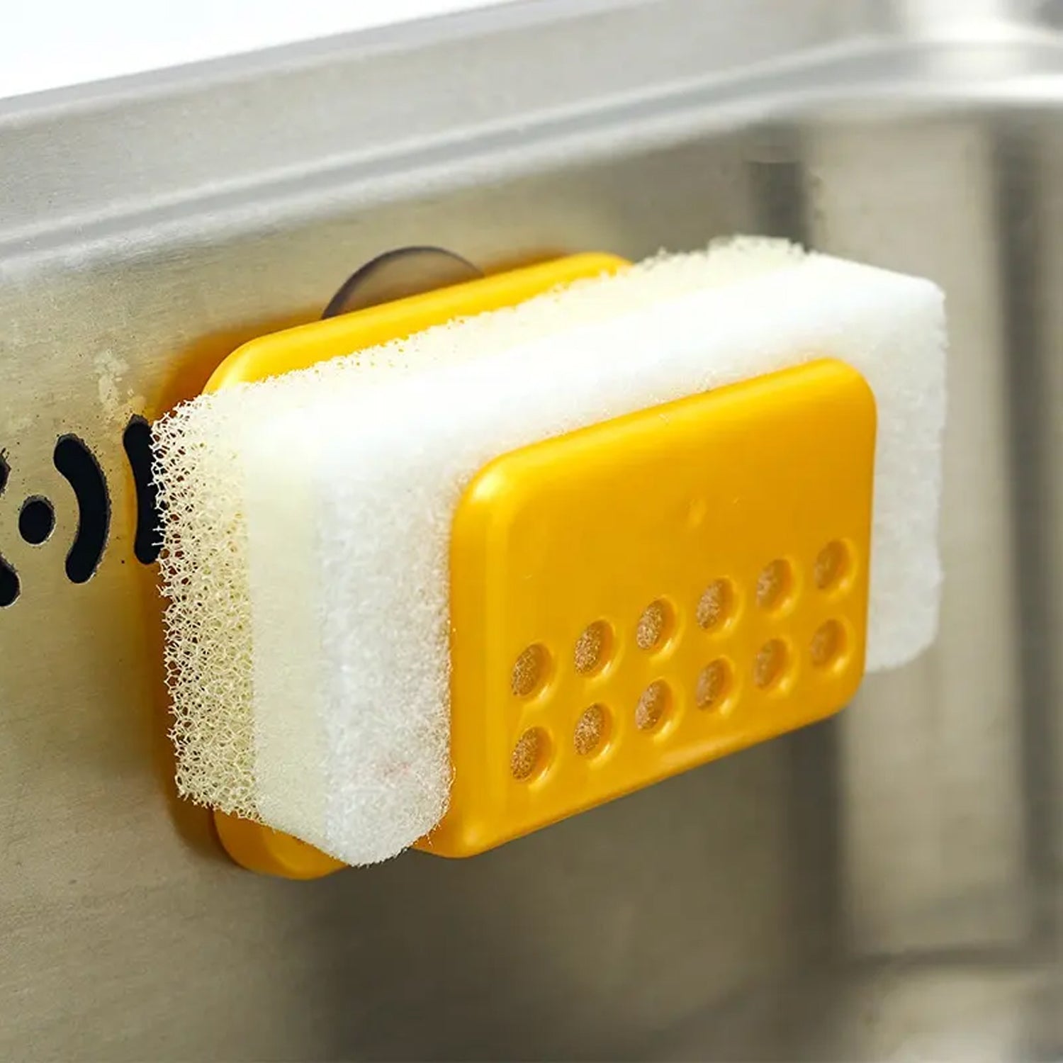Self - Adhesive Sponge and Soap Holder | No - Drill Sink Organizer & Multipurpose Kitchen Caddy - infinityexculsivestore.com