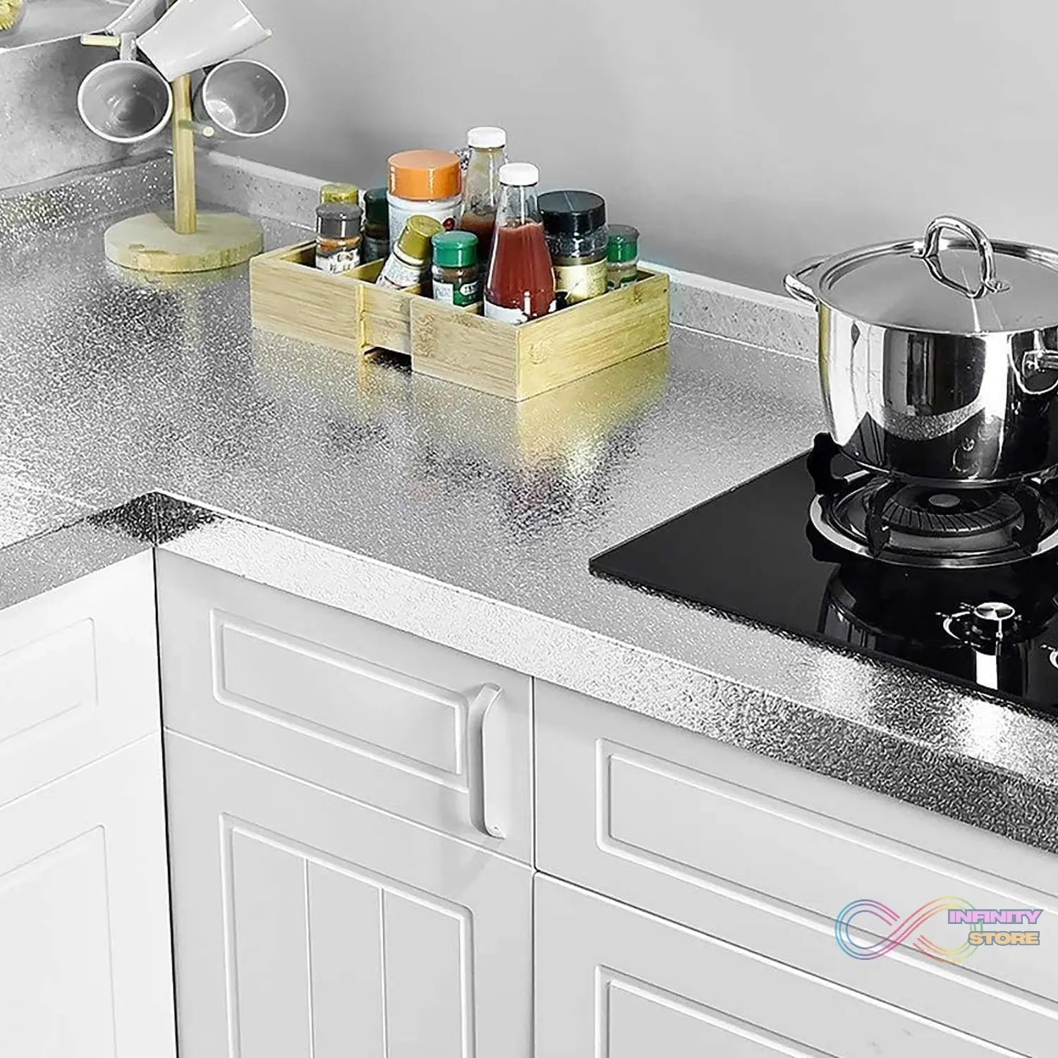 Self - Adhesive Wallpaper Aluminum Foil Wall Paper (60×200 Cm / Mix Design) - infinityexculsivestore.com