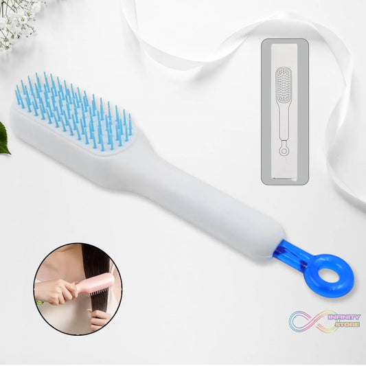 Self - Cleaning Hairbrush, Massage Comb (1 Pc / With Box) - infinityexculsivestore.com